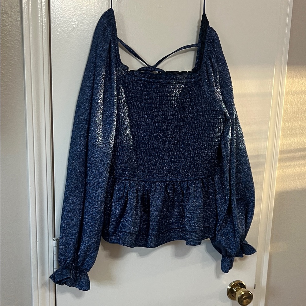 Blue Shimmery Women's Top